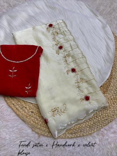 Vinayak 2tone fendi satin saree selling sites